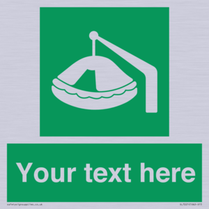 Custom sign Safe condition Davit-launched liferaft